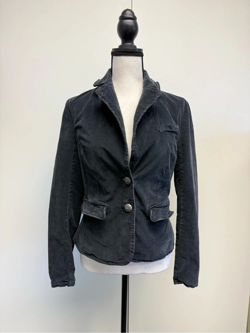 Free People Black Corduroy Tailored Blazer Jacket - Size XS